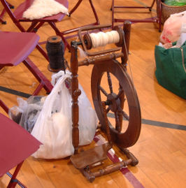 Probably Louet wheel with turnings